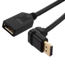 ShowMeCables DisplayPort Cable, Female to Down Angle Male, 8K Resolution, PVC Jacket, 1 Meter