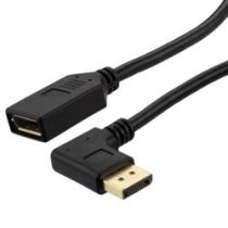 ShowMeCables DisplayPort Cable, Female to Left Angle Male, 8K Resolution, PVC Jacket, 1 Meter