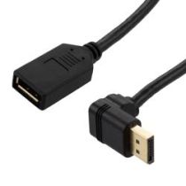 ShowMeCables DisplayPort Cable, Female to Up Angle Male, 8K Resolution, PVC Jacket, 1 Meter