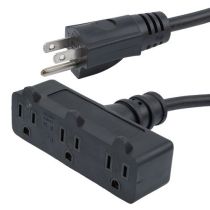 ShowMeCables NEMA 5-15P to Triple NEMA 5-15R Splitter Power Cord - 15 Amp