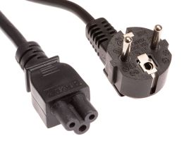Schuko CEE7/7 to C5 International Downward Angle Power Cord - 2.5 Amp - 2.0 M