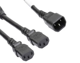 ShowMeCables C14 to C13 Splitter Power Cord - 15 Amp - 14 IN