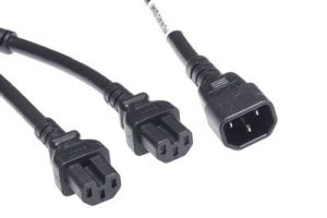 C14 to C15 Splitter Power Cord - 15 Amp