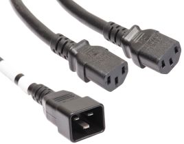 ShowMeCables C20 to C13 Splitter Power Cord - 15 Amp - 2 FT