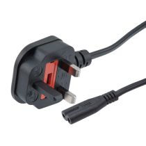 BS 1363 Type G to C7 International Power Cord - 2.5 Amp