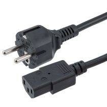 Schuko CEE7/7 to C13 International Power Cord - 10 Amp