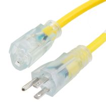 ShowMeCables N5-15P to N5-15R Outdoor Extension cord with LED, SJTW