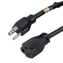 ShowMeCables NEMA 5-15P - NEMA 5-15R, SJTOW Power Cable, 125V, 15A, 15FT