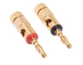 Banana Plugs - Metal - Gold - Black & Red