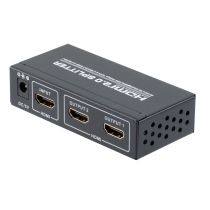 2-Way HDMI Splitter 3D, 4Kx2K, EDID with IR Extension (1-in/2-out)