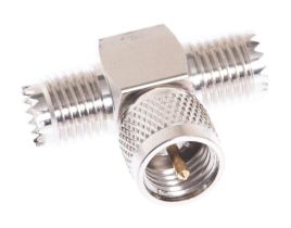 Mini UHF Male to Female T Adapter