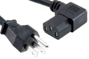 ShowMeCables NEMA 5-15P to C13 Right Angle Power Cord - 15 Amp