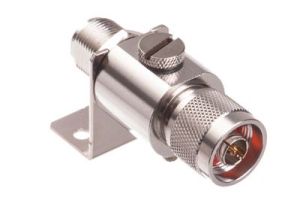 N Lightning Protector - Male to Female Bulkhead 0-6 GHz