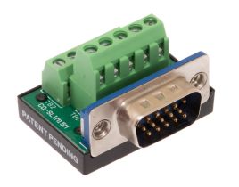 HD15 VGA Male Terminal Block Panel Mount Connector