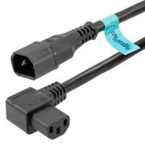 ShowMeCables C14 to Right Angle C13, Antimicrobial Jacket, 15 Amp