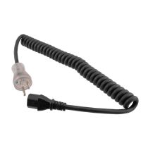 Show Me Cables Hospital Grade N5-15 with LED to C13, Coiled 18AWG Cord, TPE Jacket
