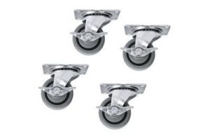 Fine Floor Casters for Slim 5 and ERK Racks - Set of 4 (2 Locking, 2 Non-Locking)
