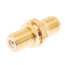 SMA Female to SMA Female Bulkhead Adapter - Gold