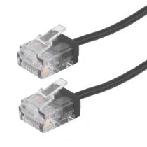 Category 6 Gigabit Super Slim Ethernet Cable Assembly, UTP, RJ45 Male/Plug, 34AWG Stranded, 2.4mm OD CM PVC