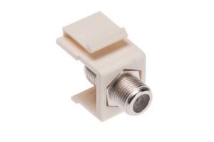 Nickel F-Type Feed-Thru Keystone Coupler