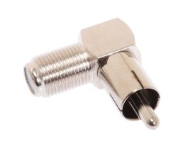 F-Type Female to RCA Male Right Angle Adapter