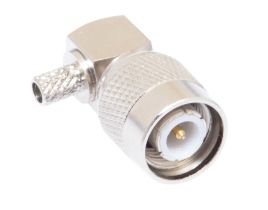TNC Right Angle Male Crimp Connector - RG58, RG141 & LMR-195