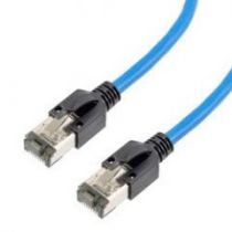 ShowMeCables Cat 8 40Gig Ethernet Cable, S/FTP 28AWG, Slim Cable with Short Body Connector, PVC Jacket, Blue