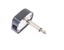 1/4 IN Right Angle Mono Male Solder Connector - Plastic