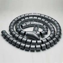 Spiral Cable Zip Wrap Black 20mm x 1.5m (0.8" x 4.92Ft)