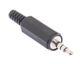 3.5mm TRRS Male Solder Connector - Plastic