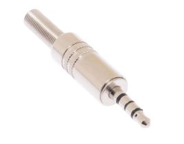 3.5mm TRRS Male Solder Connector - Metal