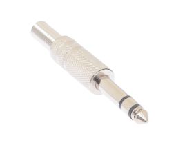 1/4 IN Stereo Male Solder Connector - Metal