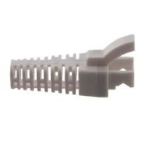 ShowMeCables RJ45 Adjustable "Shark Fin" Style Boot for Long Body RJ45 Plugs, Cut-to-Fit, Fits Cables 5.5 to 7.0mm, White, 100 Pack