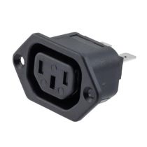 L-com AC PEM 320-2-2/F PANEL FLANGE 6.3mm QUICK-CONNECT SHUTTERED