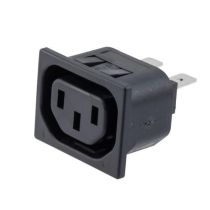 L-com AC PEM 320-2-2/F 1.0mm PANEL SNAP-IN 6.3mm QUICK-CONNECT