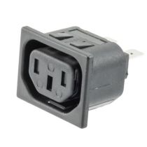 L-com AC PEM 320-2-2/F 1.5mm PANEL SNAP-IN 6.3mm QUICK-CONNECT SHUTTERED