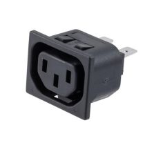 L-com AC PEM 320-2-2/F 3.0mm PANEL SNAP-IN 6.3mm QUICK-CONNECT