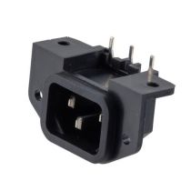 L-com AC PEM C14 PANEL FLANGE THRU-HOLE RIGHT ANGLE