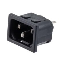 L-com AC PEM C14 3.0mm PANEL SNAP-IN 2.8mm SOLDER TERMINALS