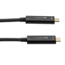 L-com USB 3.1 Active Optical Cable, C male to C male, Backwards Compatible, PVC Jacket, 10 Meters