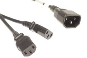 ShowMeCables C14 to Dual C13 Splitter Power Cord - 10 Amp