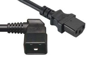 PC/PDU Power Cord - C20 Left Angle to C13 - 15 Amp