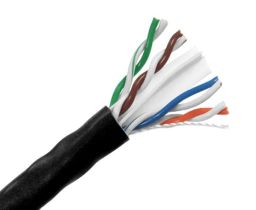 Cat6a Outdoor Solid PVC Cable - Black