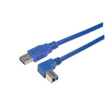 L-com USB 3.0 Right Angle Cable Assemblies - Down Angle B - Straight A Connectors