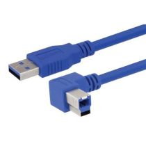 L-com USB 3.0 A male to right angle left exit B male