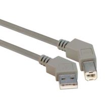 L-com 45 Degree USB Cable, 45 Degree Right Angle A Male / 45 Degree Right Angled B Male