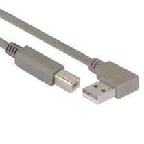 L-com Right Angle USB Cable, Right Angle A Male/Straight B Male