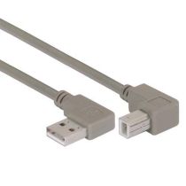L-com Right Angle USB Cable,Right Angle A Male/Up Angle B Male