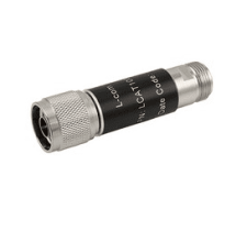 L-com 2W/2dB RF Fixed Attenuator - N Male to N Female - Brass Nickel - 6 GHz