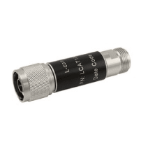 L-com 2W/8dB RF Fixed Attenuator - N Male to N Female - Brass Nickel - 6 GHz